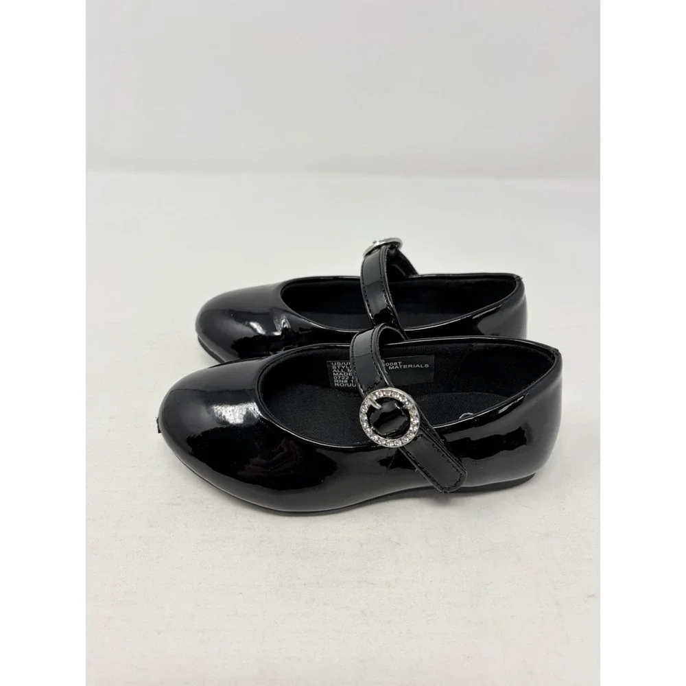 Jessica Simpson Toddler Girls Size 7C Patent Leather Amy Buckle Ballet Flats